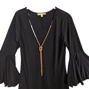 NWT Whimsigoth Boho Dress Women S Bell Sleeve Flowy Midi Fairy Grunge